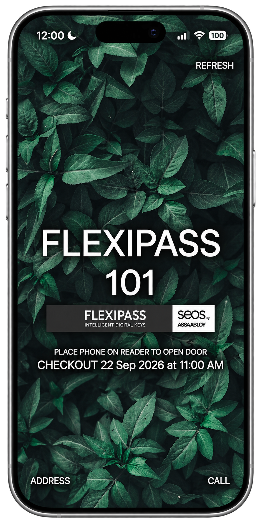 FLEXIPASS Mobile Key on a phone